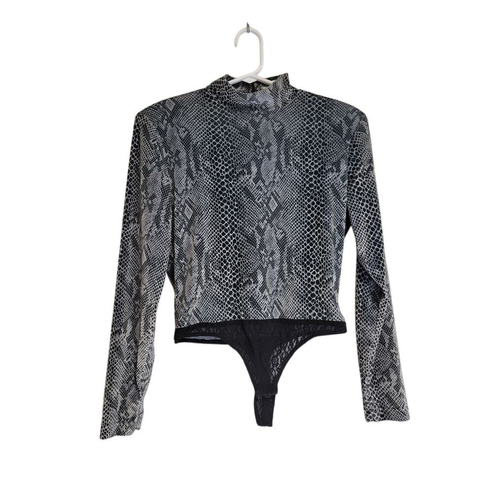 Cache' Animal‎ Print Velvet Body Suit Womens Size Med